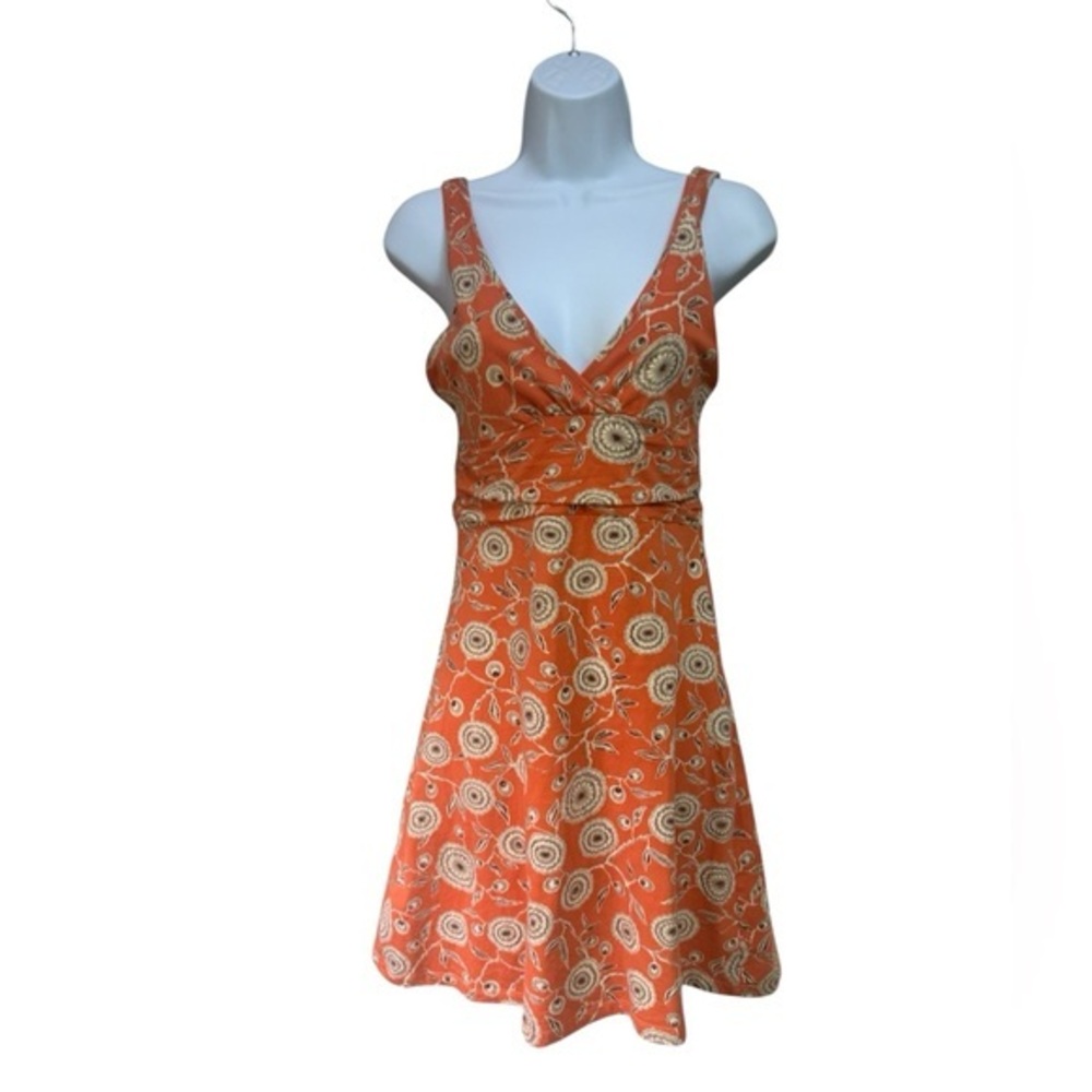 Patagonia Margot Dress Orange Floral M